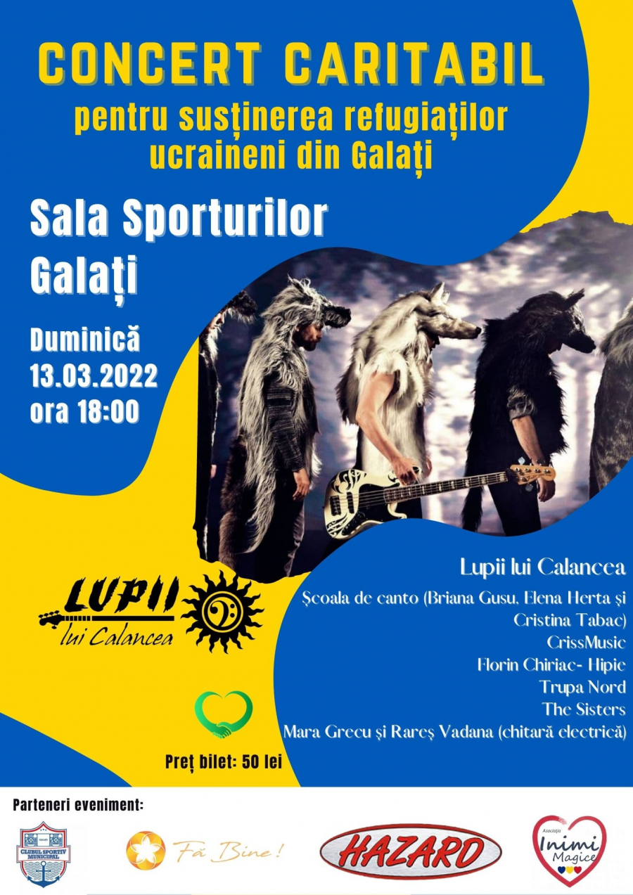 „Lupii lui Calancea”, în concert caritabil la Sala Sporturilor