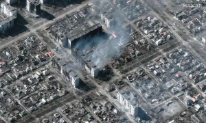 Noi imagini din satelit cu dezastrul din Mariupol. Peste 80 la sută din clădiri, lovite de bombe