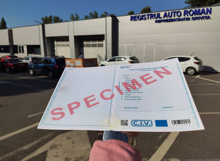 Format nou pentru cartea de identitate a vehiculului