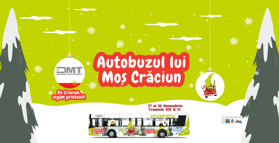 Când și pe care trasee va circula Autobuzul lui Moș Crăciun