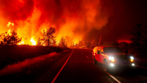 Incendiu scăpat de sub control în California