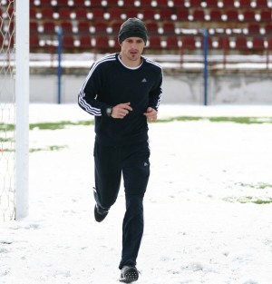 Adrian Sălăgeanu s-a antrenat, ieri, pe terenul de la „Siderurgistul”