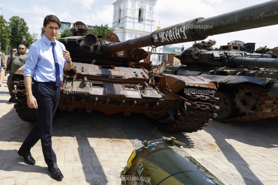 Premierul canadian Justin Tudeau, vizită-surpriză la Kiev