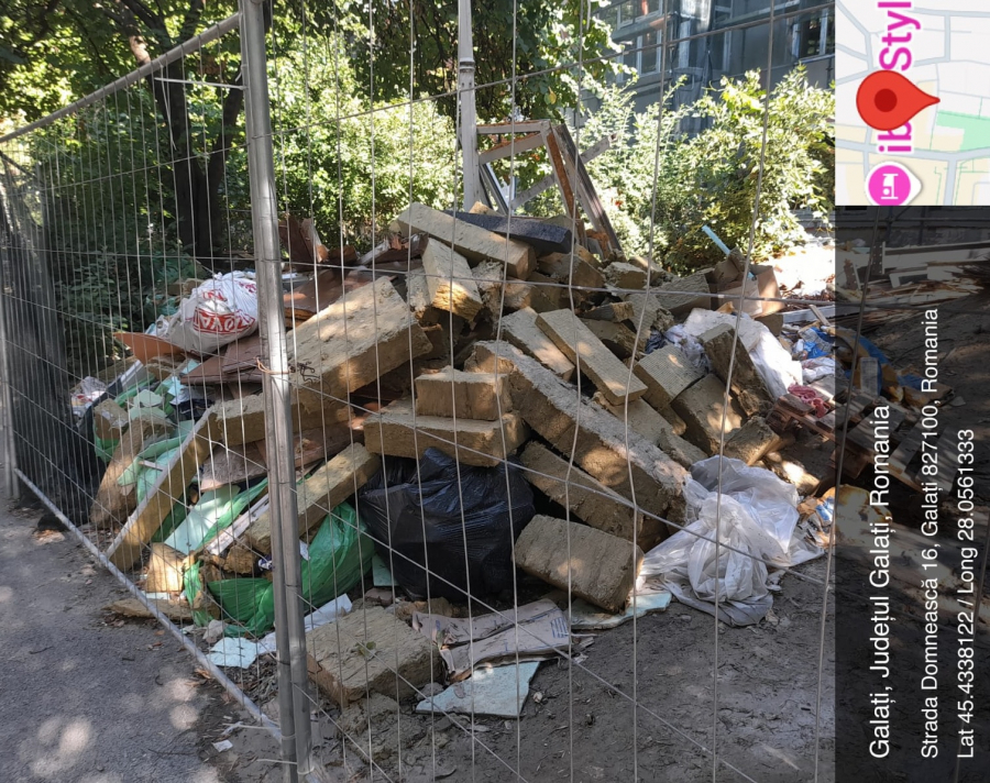 Șantier amendat pentru gestionarea greșită a deșeurilor