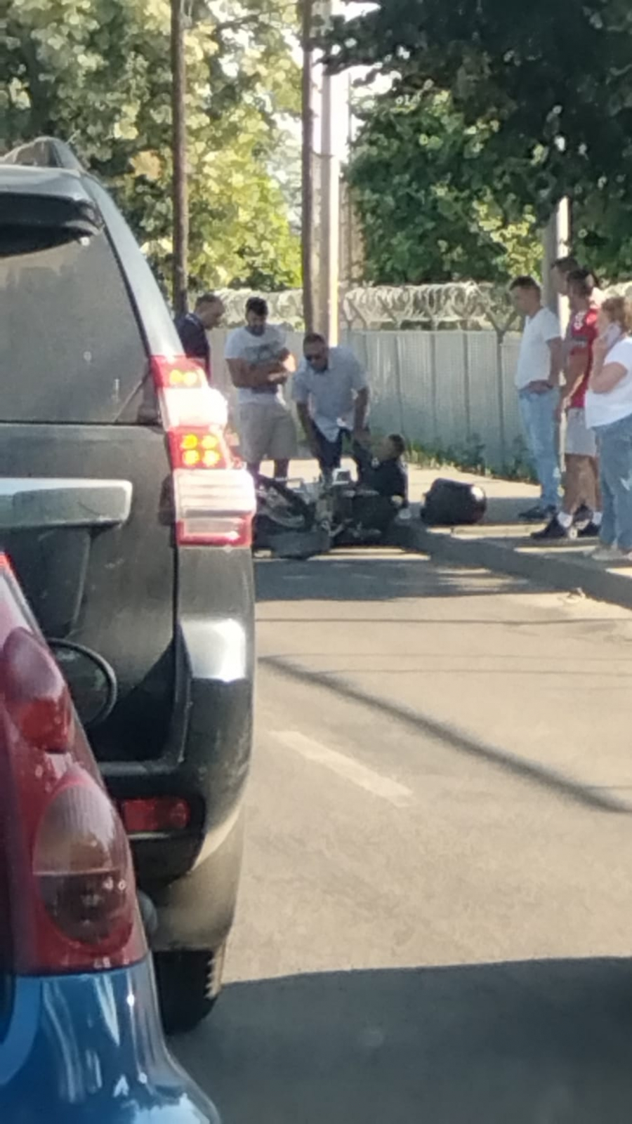 Motociclist accidentat la Jandarmerie.  Traficul rutier este afectat