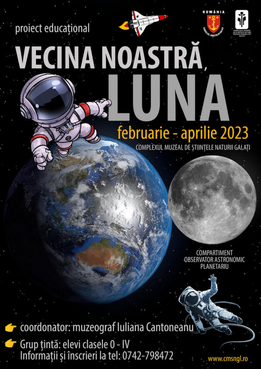 „Vecina noastră, Luna”, proiect educaţional pentru elevi