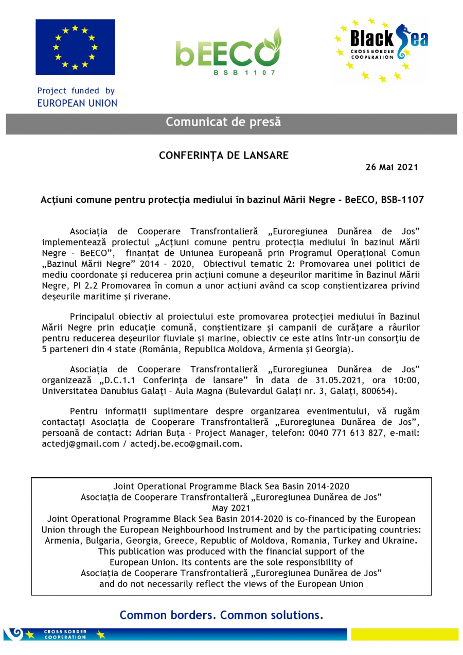 Comunicat de presă