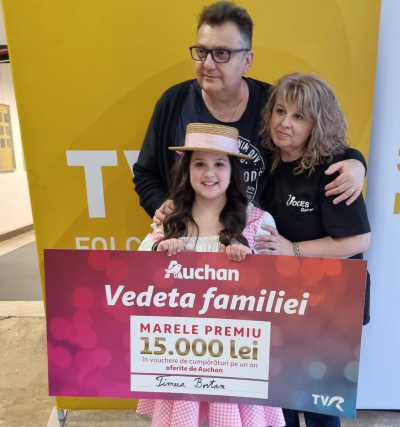 Gălățeanca Timeea Bostan a câștigat trofeul de 3.000 de euro la „Vedeta familiei – sezonul campionilor”