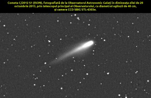 Astronomii gălăţeni ne liniştesc: Cometa ISON nu va lovi Pământul 