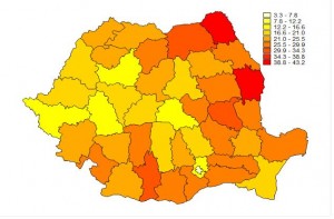Harta sărăciei în România/ Galaţiul, printre judeţele fruntaşe