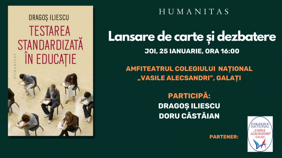 „Testarea standardizată în educație”, joi în fața publicului la CNVA