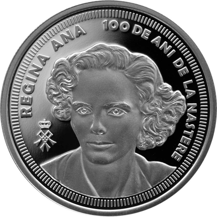 Monedă de argint, dedicată Reginei Ana
