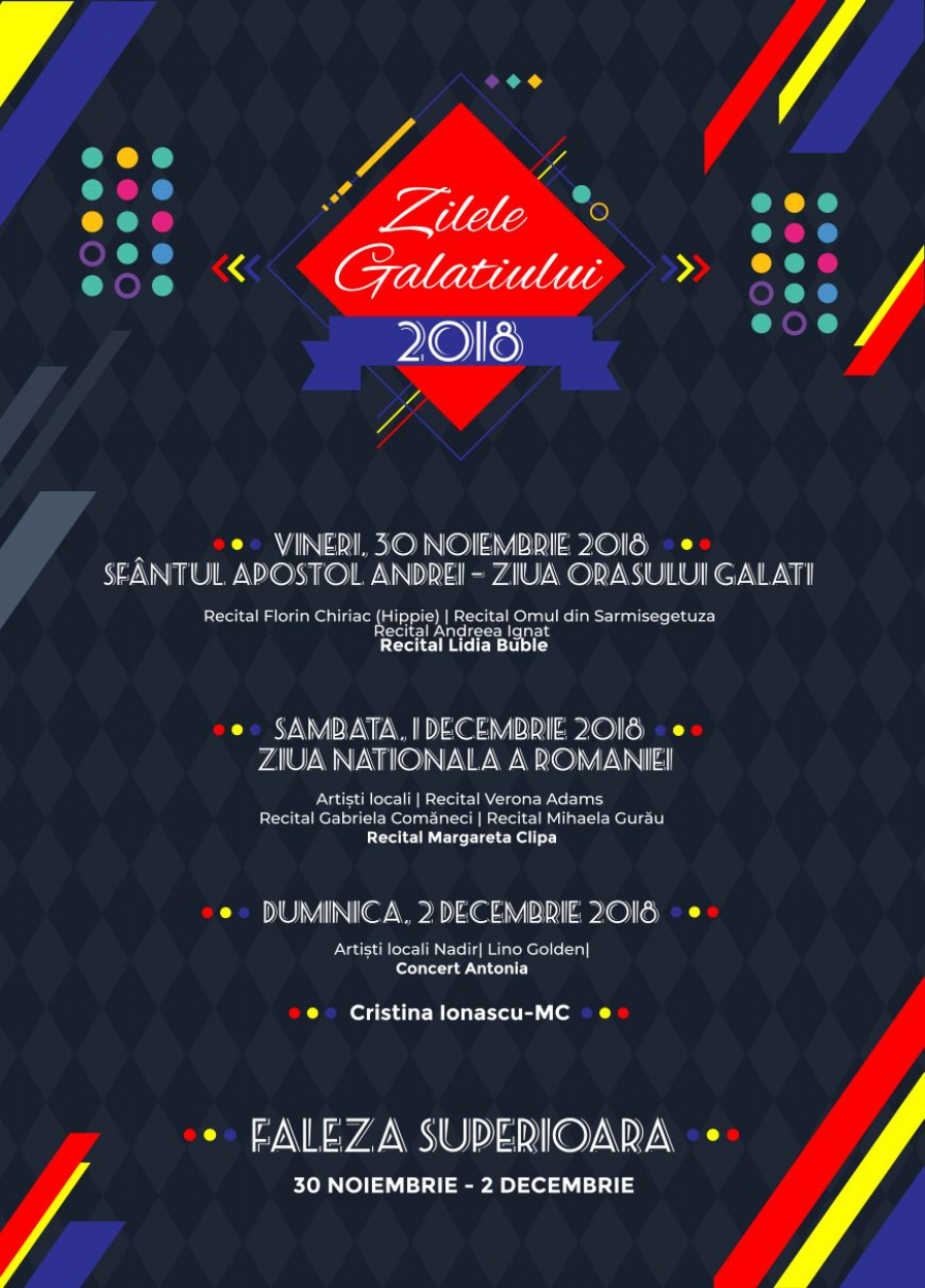 PROGRAM SPECTACOL ”ZILELE GALATIULUI 2018”