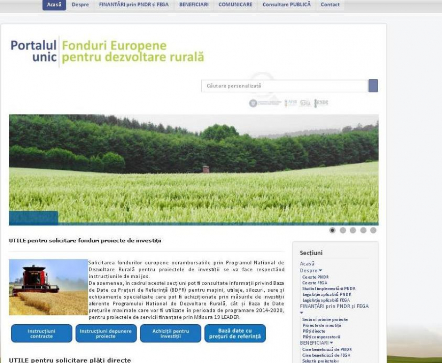 Portal pentru fondurile europene din agricultură