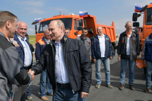 Putin a inaugurat podul care leagă Rusia de Crimeea
