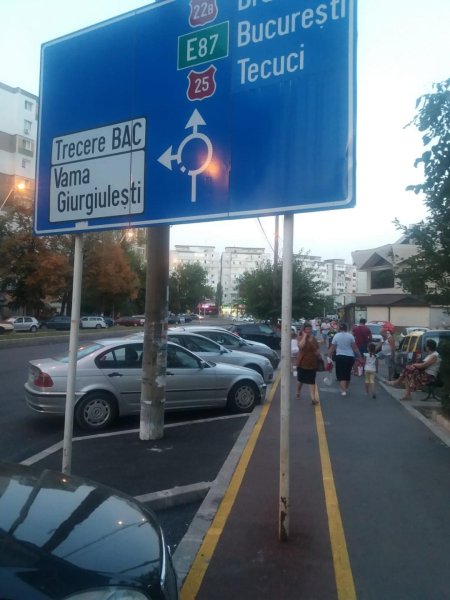 Loc de dat cu capul, pentru biciclişti