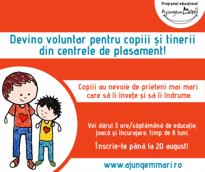 Voluntari pentru centrele de plasament