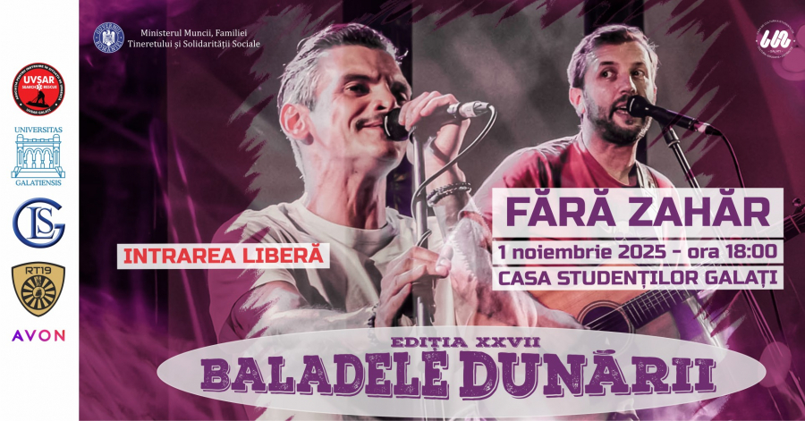 Recital Fără Zahăr, la „Baladele Dunării”