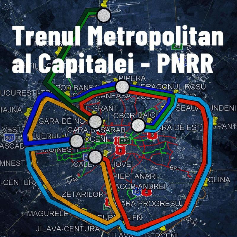 Tren București-Ilfov de aproape un miliard de euro