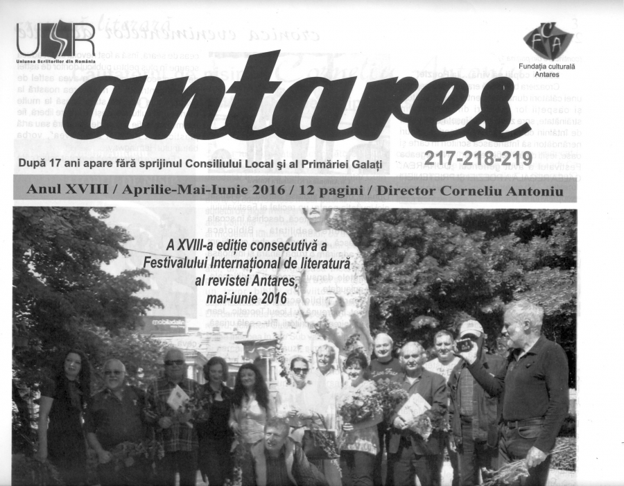 „Antares” răsare din nou! Revista este subvenţionată acum de trei scriitori