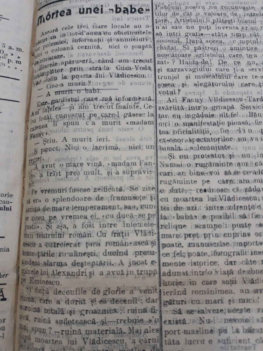 Căutarea unei mărturii tulburătoare: Moartea unei babe