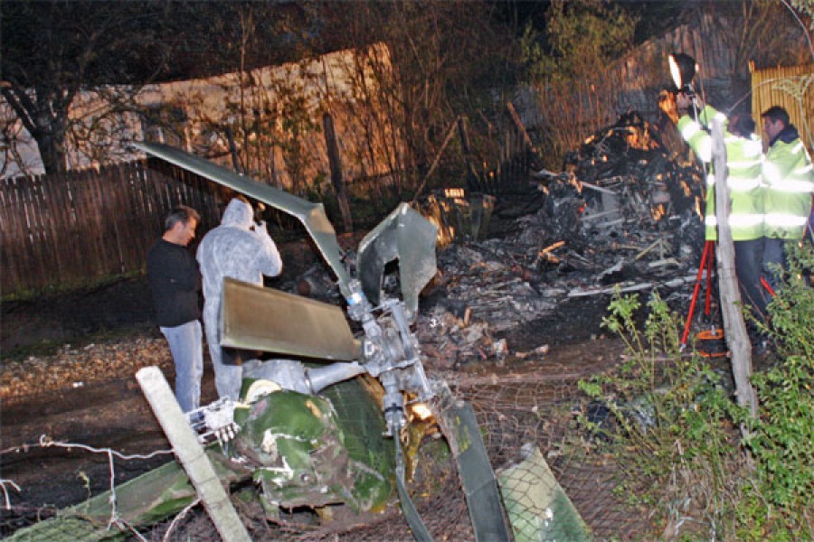 Elicopter prăbuşit în judeţul Tulcea: Cinci morţi şi trei răniţi 