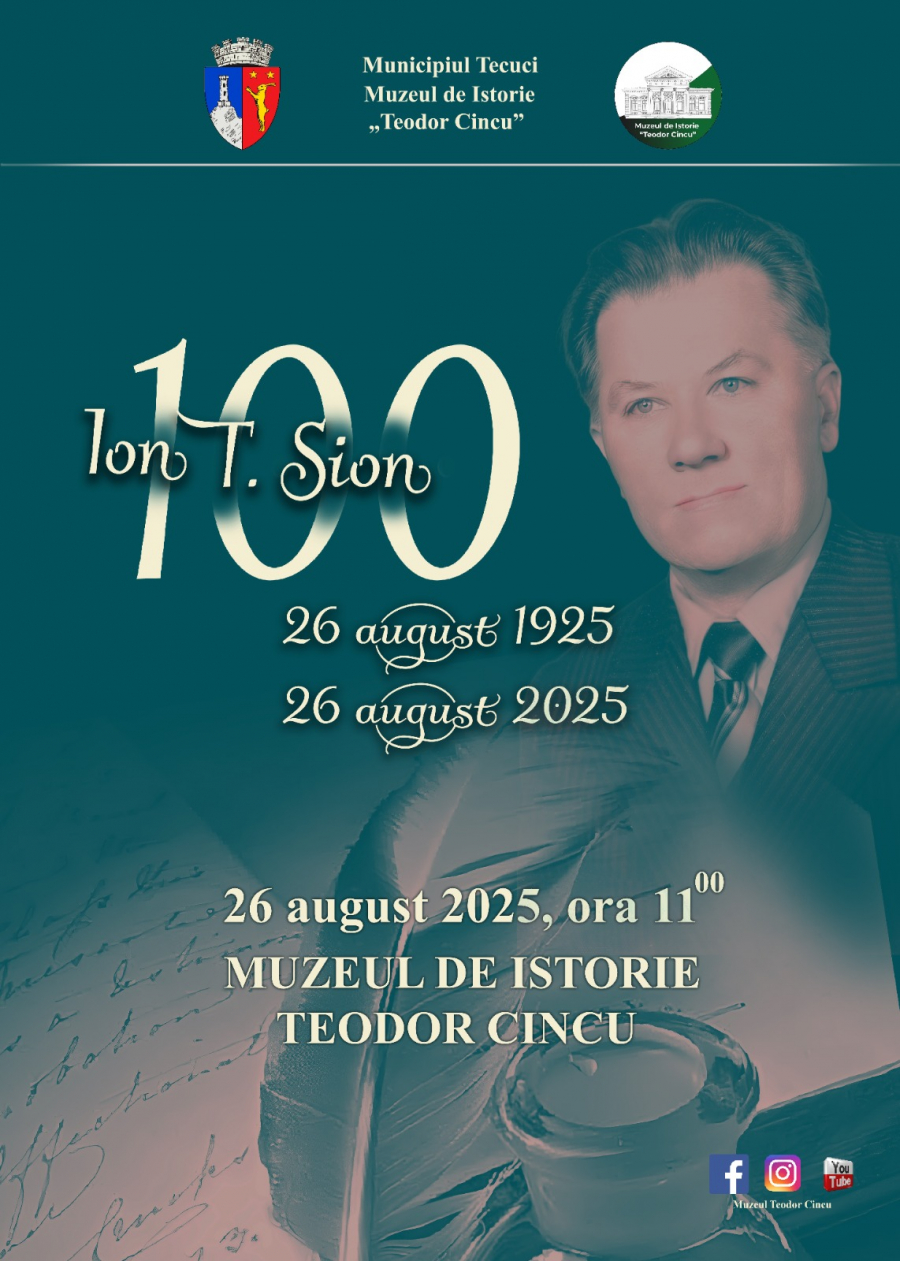 Vernisajul expoziției „Centenar Ion T. Sion”, la Muzeul de Istorie „Teodor Cincu” din Tecuci