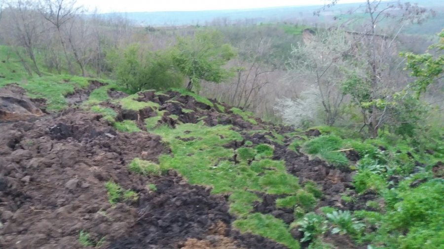 Alunecările de teren au apărut şi în satul Pleşa