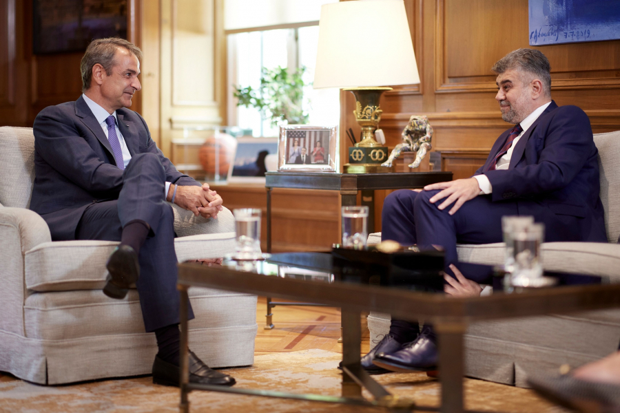 Marcel Ciolacu s-a întâlnit cu premierul Greciei, Kyriakos Mitsotakis
