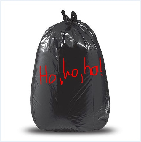 Până și Moș Crăciun a ajuns la fundul sacului de gunoi