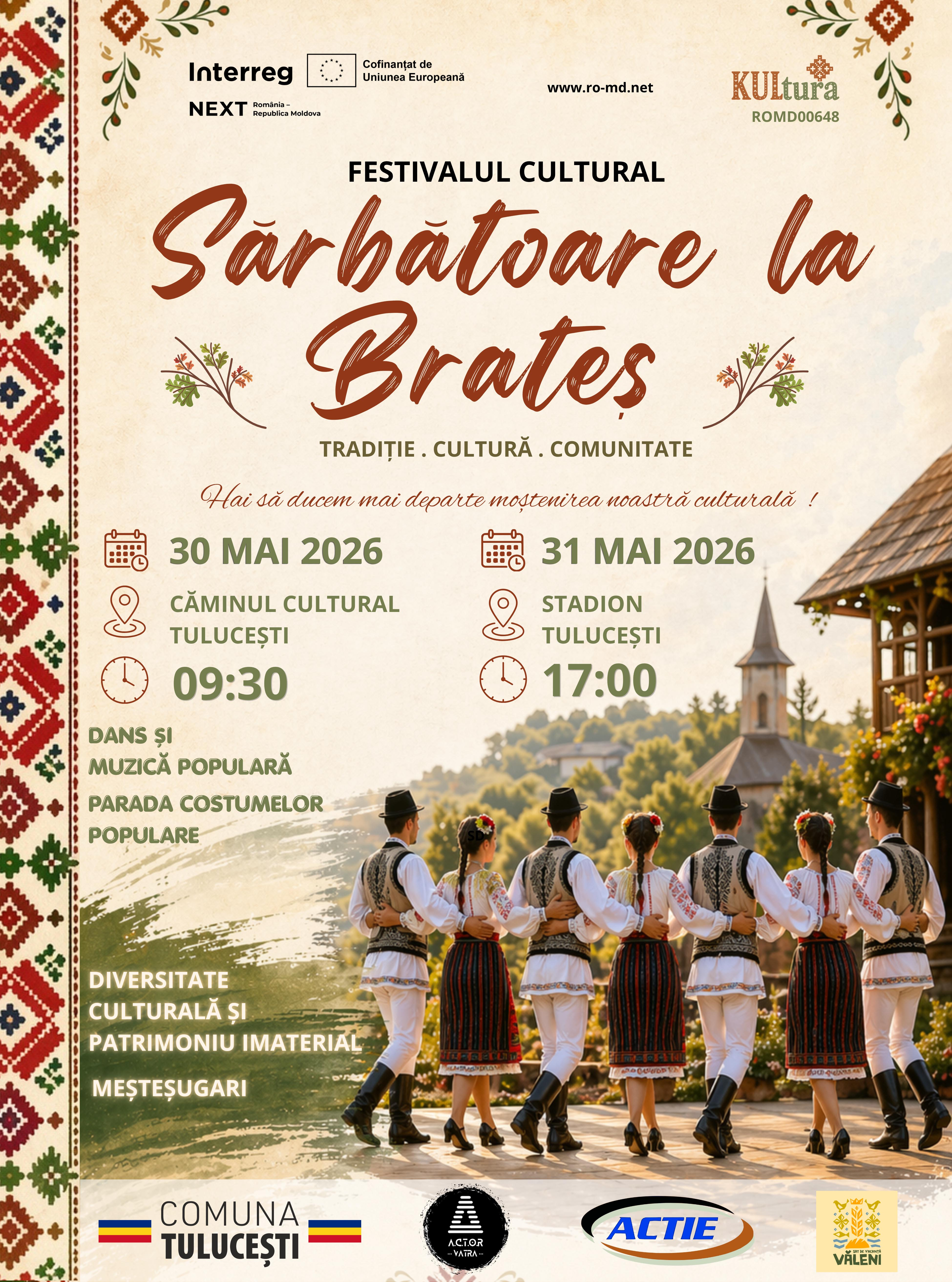 „Sărbătoare la Brateș", festival cultural cu bani europeni