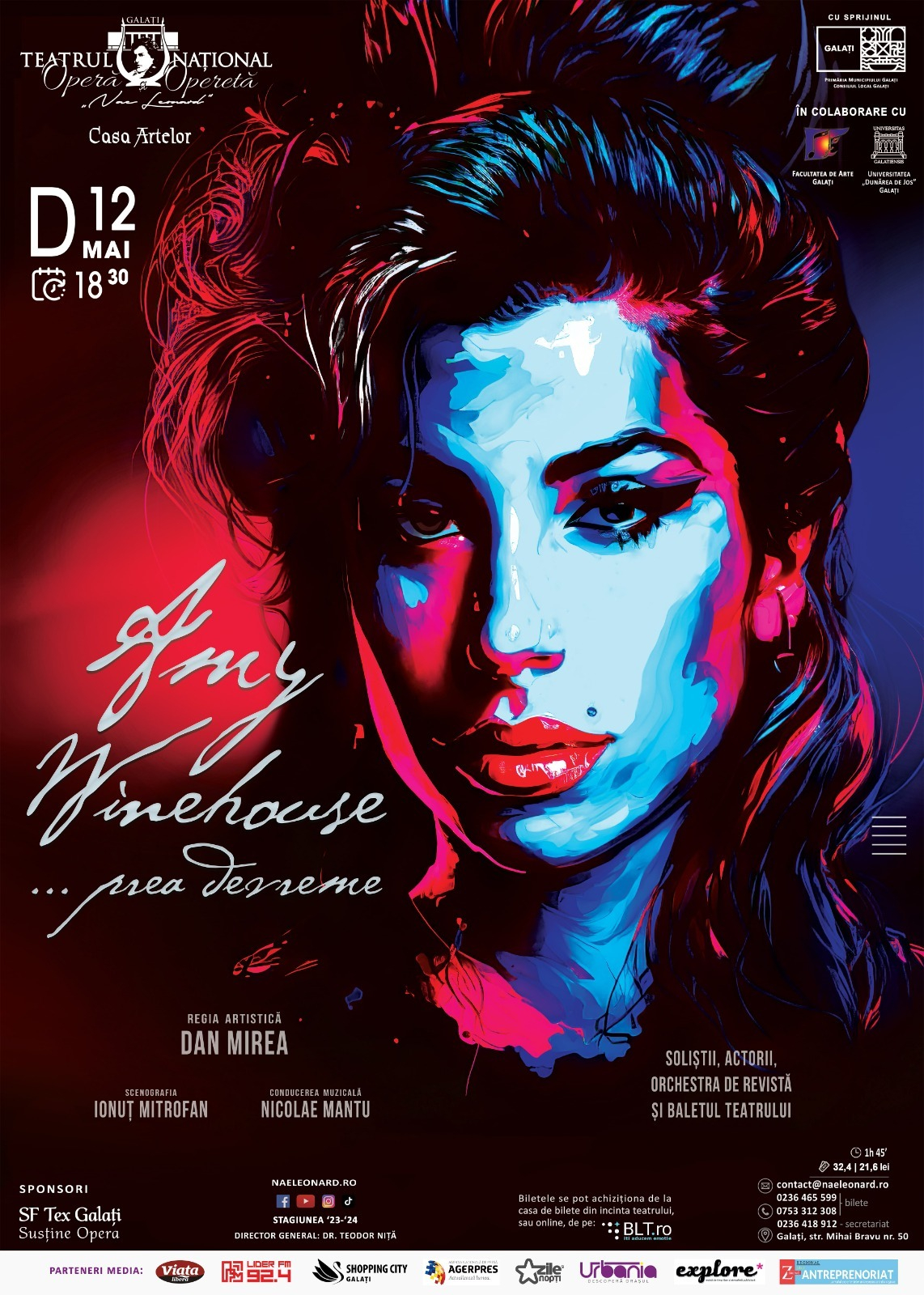 „Amy Winehouse... prea devreme” revine pe scena teatrului gălățean
