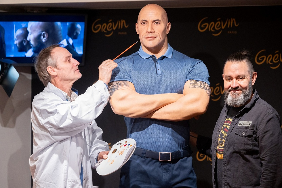 "The Rock" are statuie de ceară la Paris