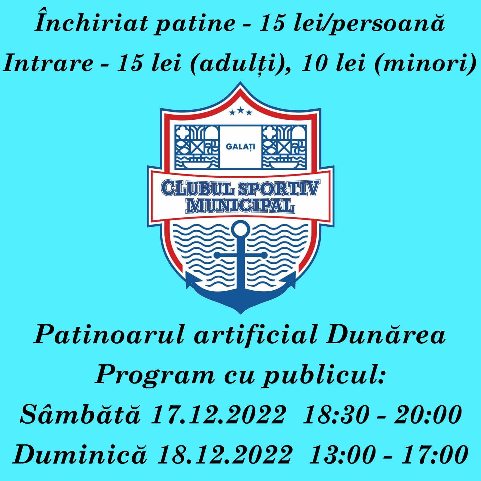 Patinoarul se deschide pentru public