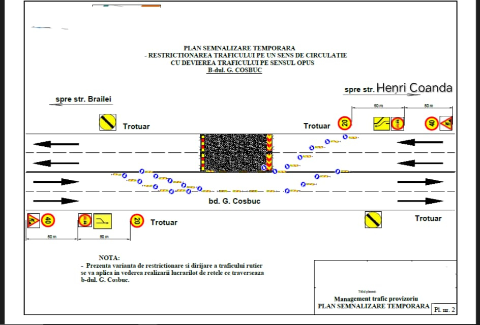 Primăria anunţă restricţii de trafic pe bulevardul George Coşbuc