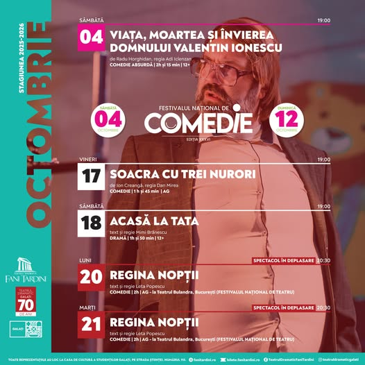 Dramaticul gălăţean prezintă spectacole acasă şi în deplasare