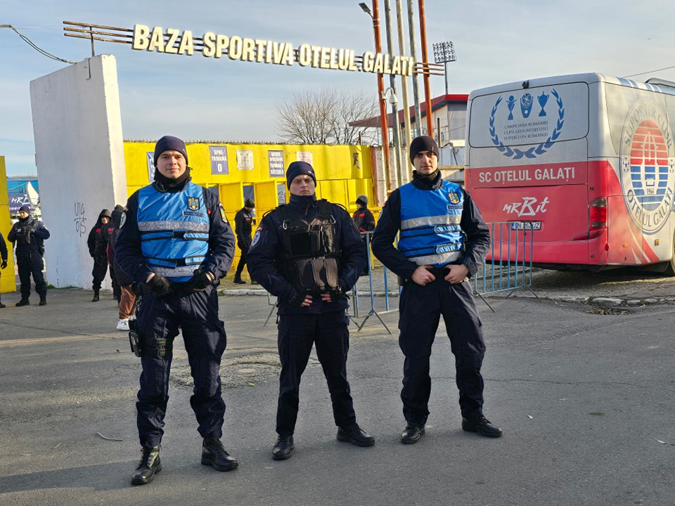 Jandarmii vor fi la posturi pentru meciul de fotbal Oțelul Galați - Petrolul Ploiești
