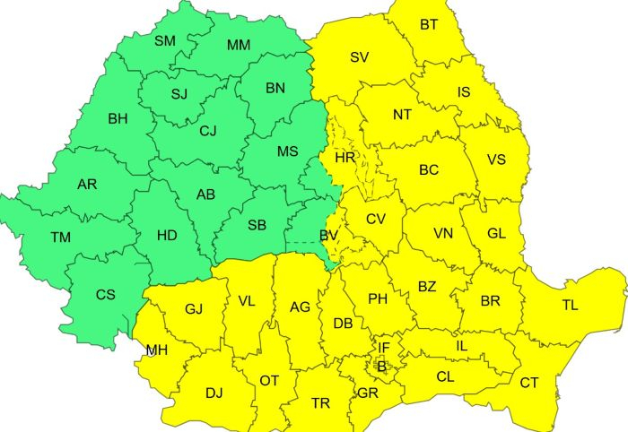 Se face extrem de frig în Galați! Suntem pe Cod Galben până marți