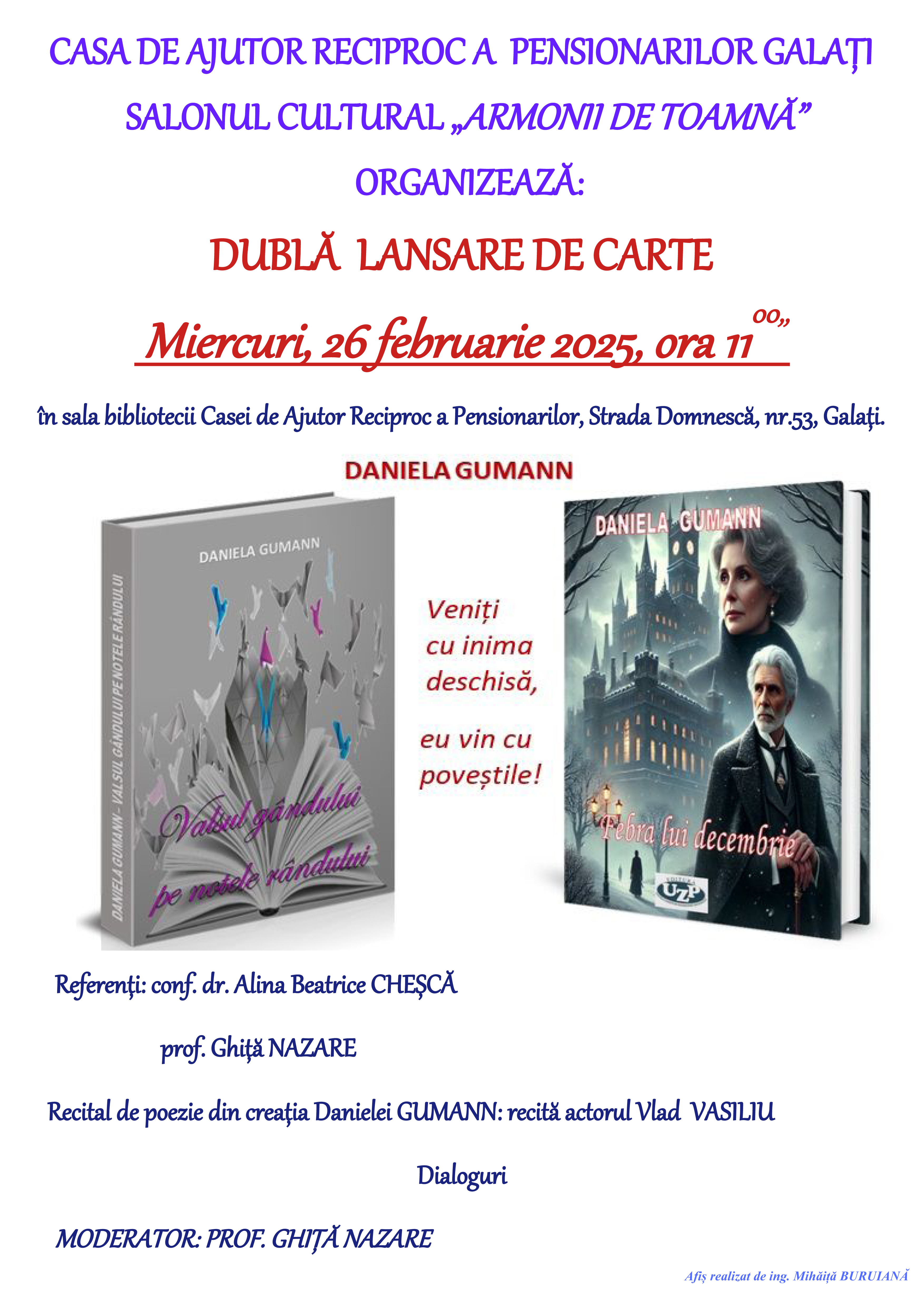 Dublă lansare de carte la CARP Galaţi