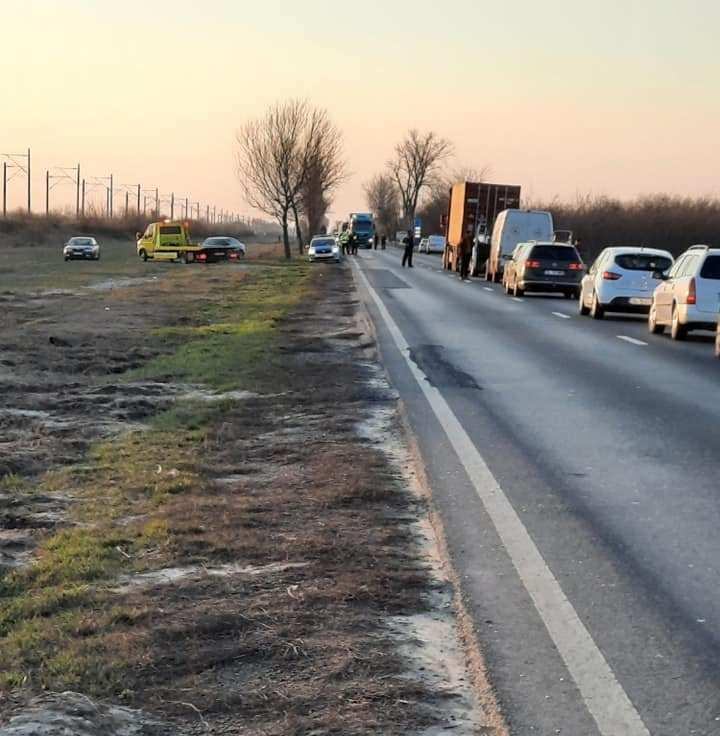 Victimă într-o depășire pe DN 25