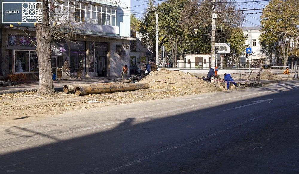 Circulaţie îngreunată pe strada Domnească