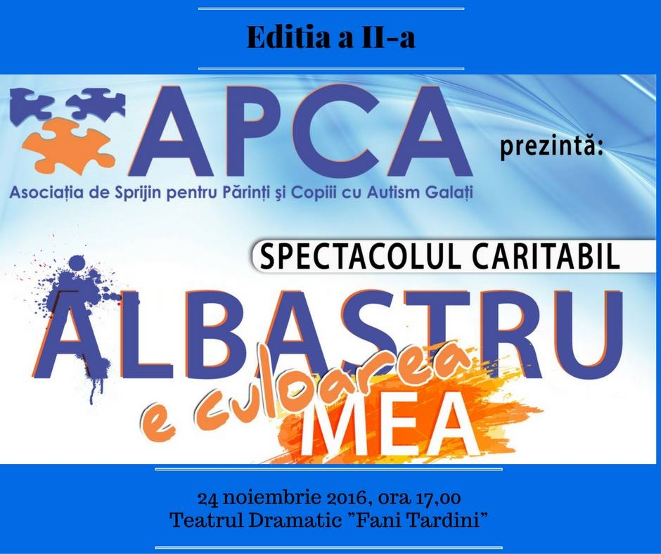 Cea de a doua ediţie a spectacolului ”Albastru e culoarea mea”