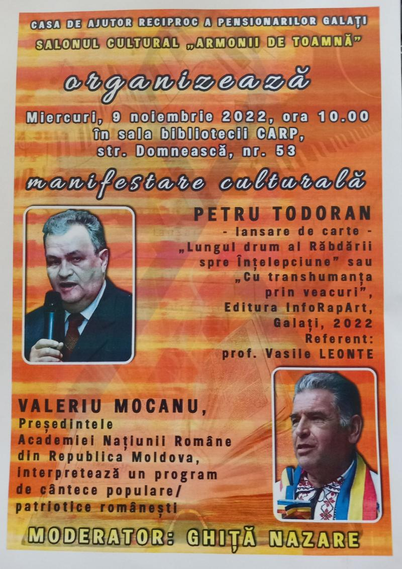 Eveniment cultural la CARP Galaţi