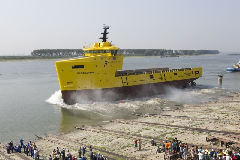 VIDEO / Lansare de navă la Damen. Norvegienii anunţă noi comenzi pentru şantierul gălăţean