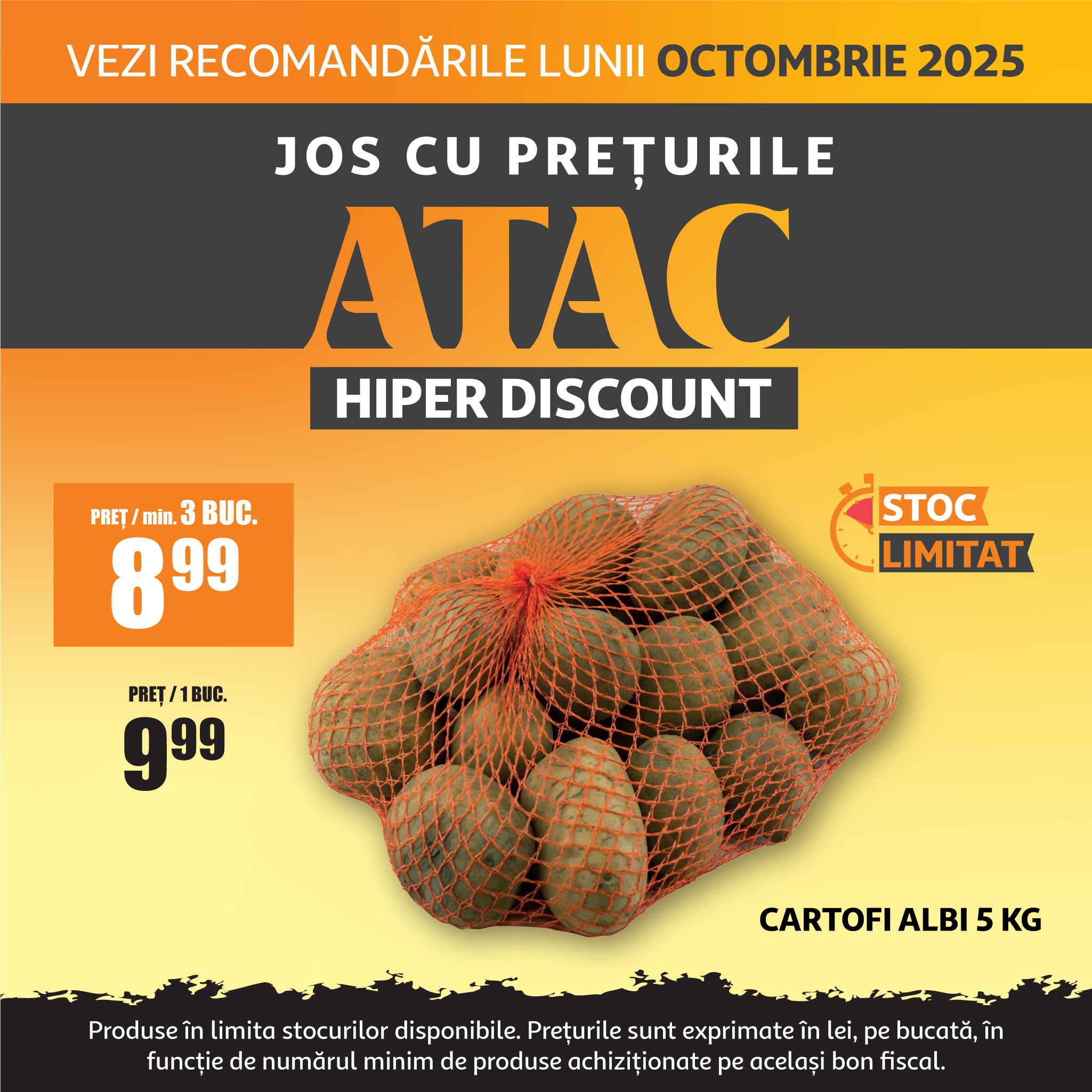 Luna octombrie aduce super oferte în magazinele ATAC Hiper Discount