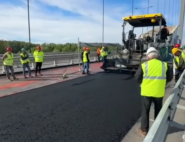 Podul de la Brăila, asfaltat pentru a patra oară