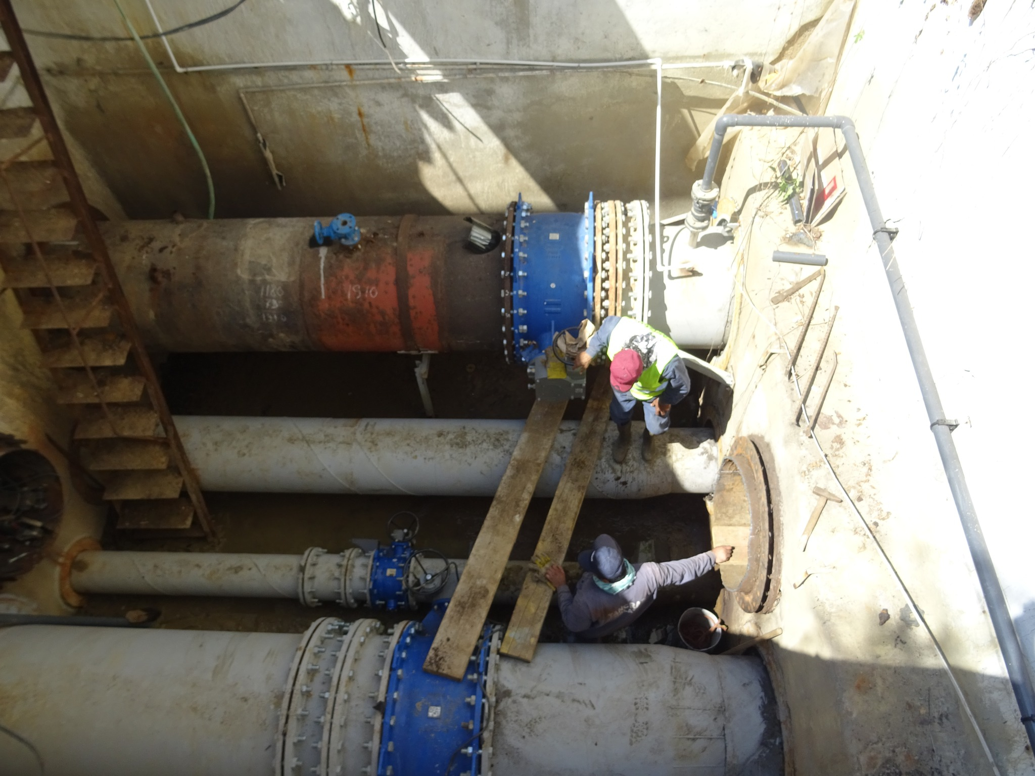 Lucrări la rezervorul nr. 2 al Uzinei de Apă Galați