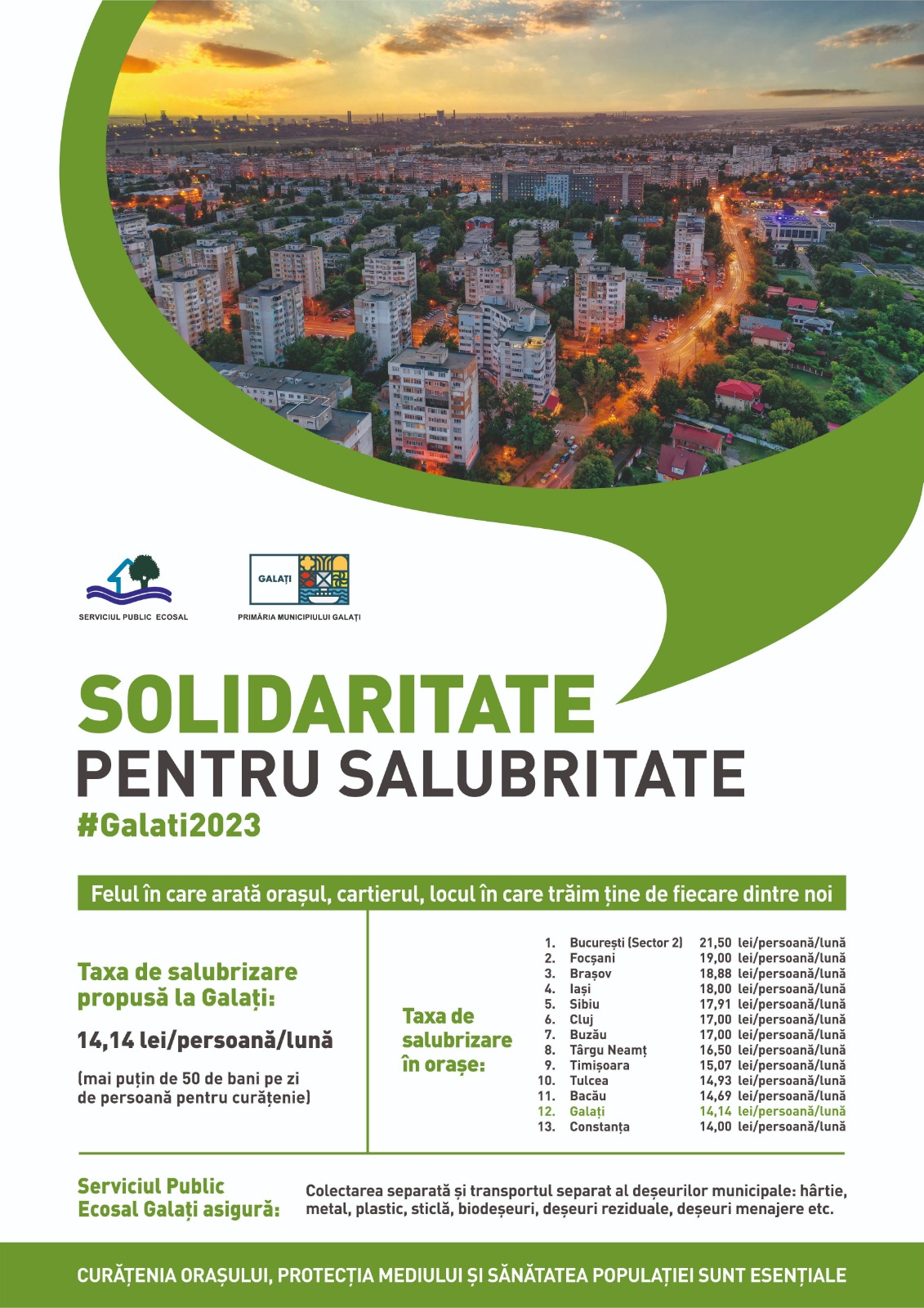 Noua taxă de salubrizare, la votul aleșilor locali