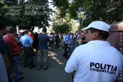 Protest împotriva examenului la Poliţia Comunitară 
