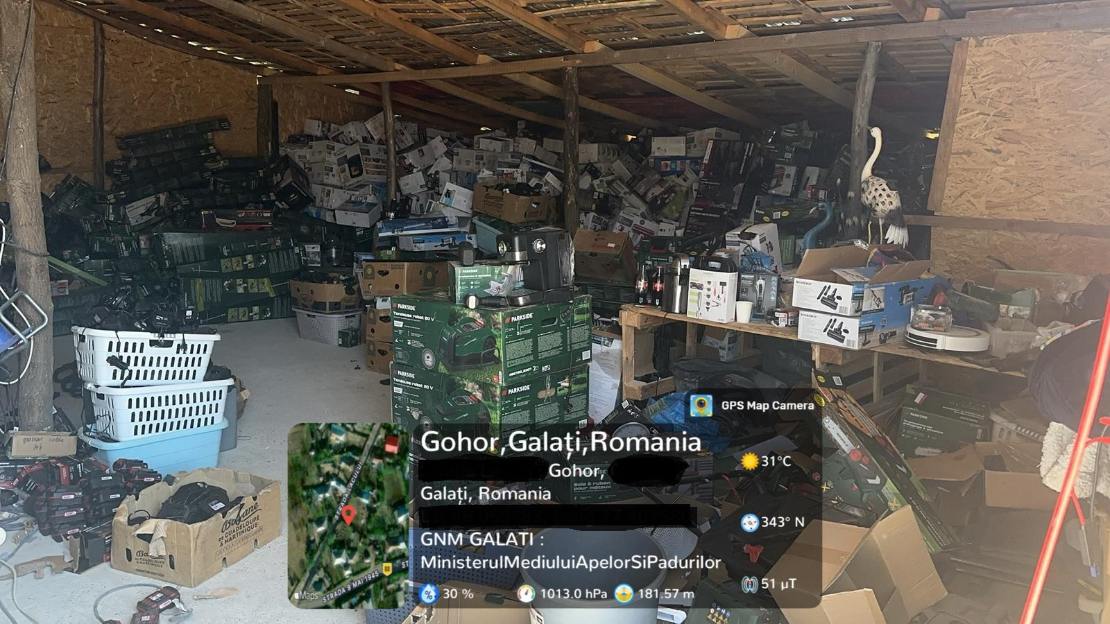 Deşeuri depozitate necorespunzător, la o firmă din Gohor